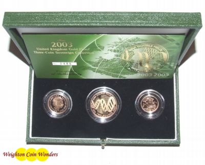 2003 Gold Proof 3 Coin Set – DNA £2 2003 Gold Proof 3 Coin Set – DNA £2